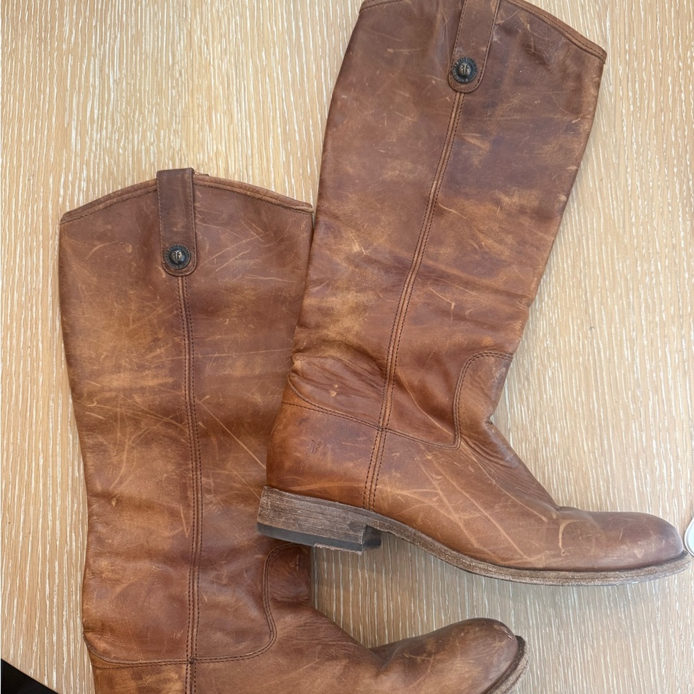 Frye Brown Leather Knee-High Boots